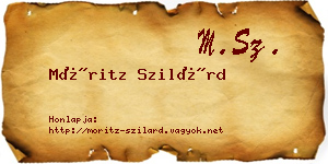 Móritz Szilárd névjegykártya