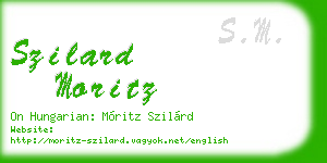 szilard moritz business card